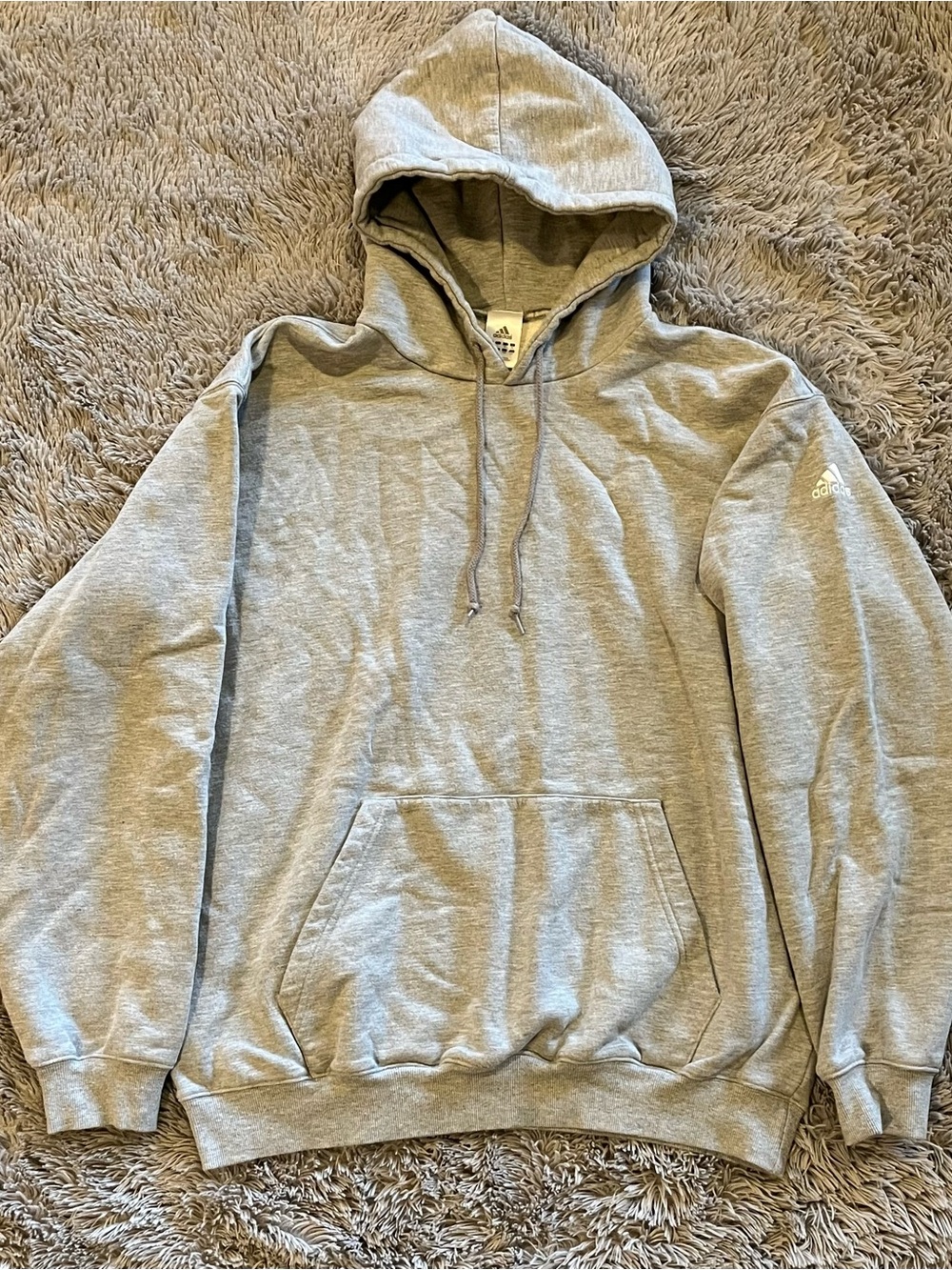 adidas Light Gray Pullover Hoodie